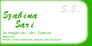 szabina sari business card